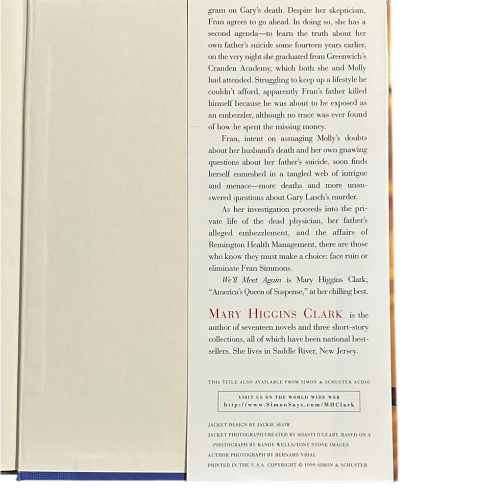 2 Hardback Mary Higgins Clark Books